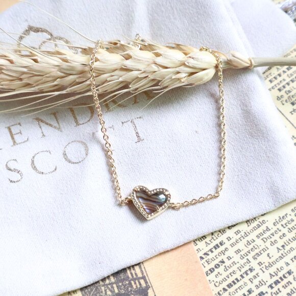 Kendra Scott Gold Abalone Shell Chain Bracelet - Ari Heart - Picture 2 of 2